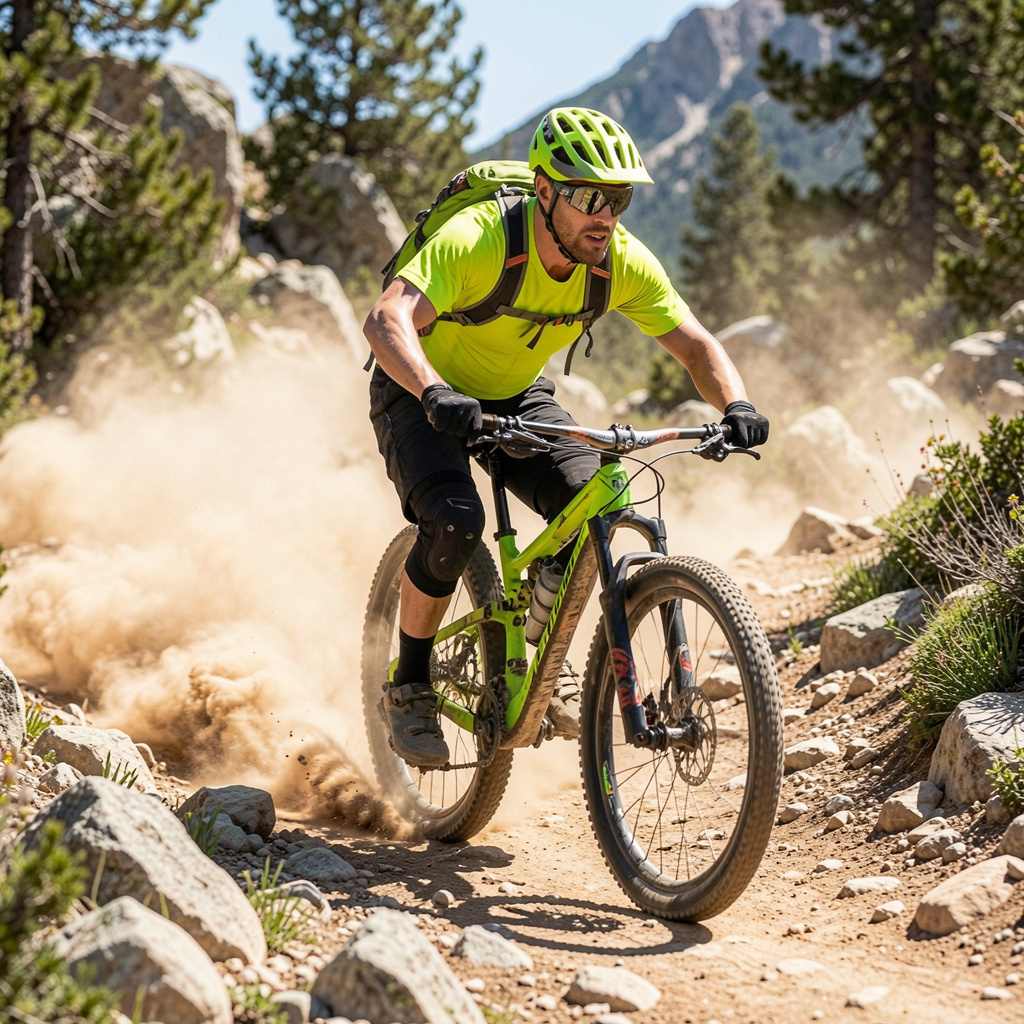 Active person enjoying outdoor activities with energy and vitality